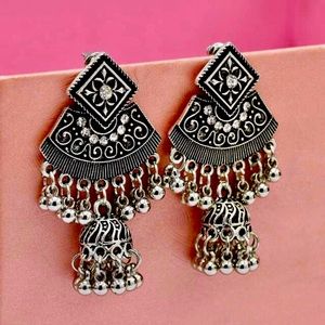 Indian Pakistani Afghani Boho Ethnic vintage Drop Earrings Jhumka 💕